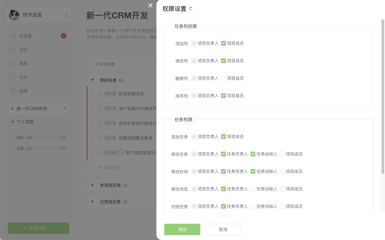 项目权限管理