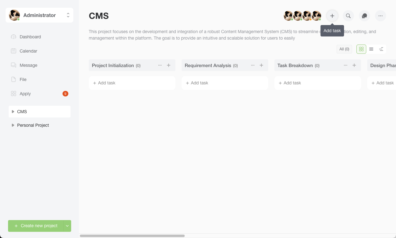 Complete Task Creation Interface 1