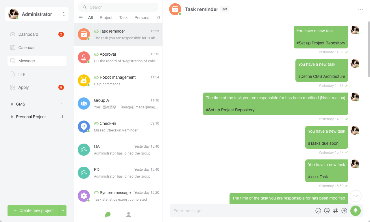 New Task Reminders